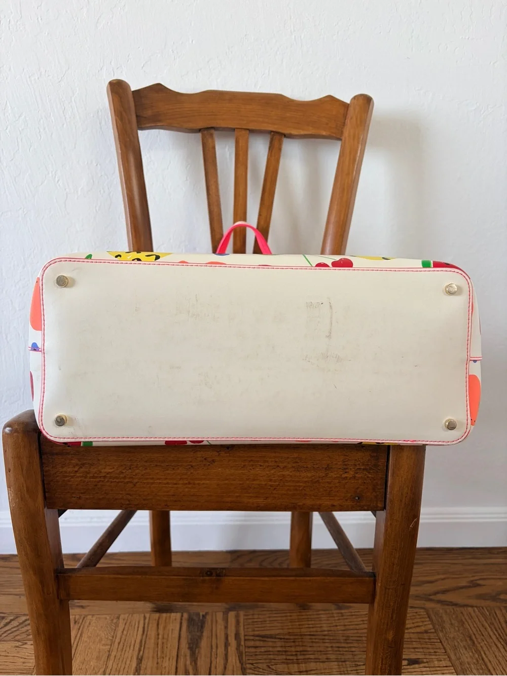 kate spade Fruit-Print Tote with Neon Pink